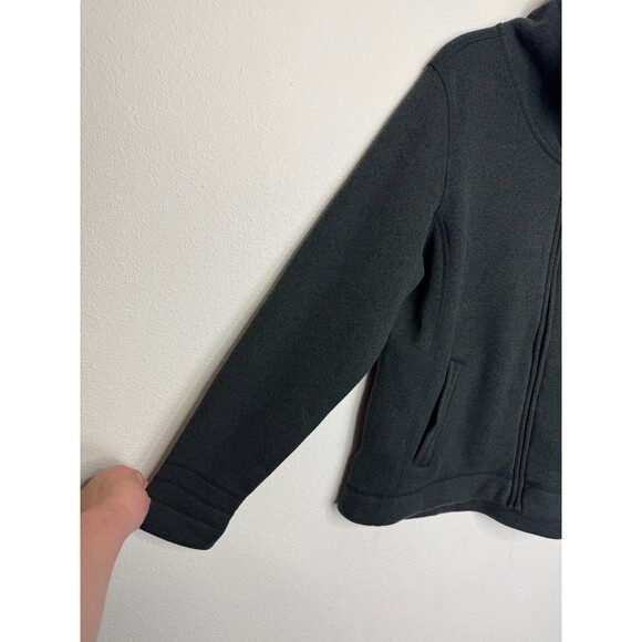 The North Face Ladies Large Sweater Fleece Jacket Black Heather Full Zip Dell - Picture 4 of 14